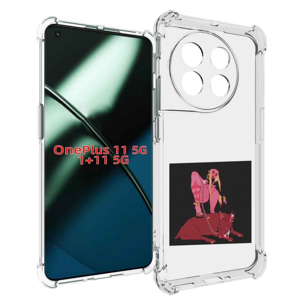 

Чехол MyPads девушка с собакой на цепи нарисованная женский для OnePlus 11, Прозрачный, Tocco