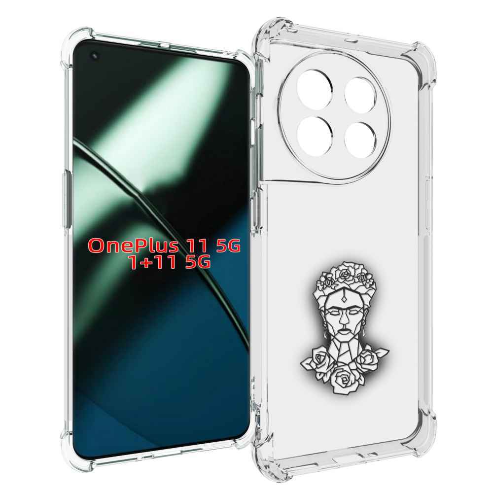

Чехол MyPads девушка с цветами с гранями женский для OnePlus 11, Прозрачный, Tocco