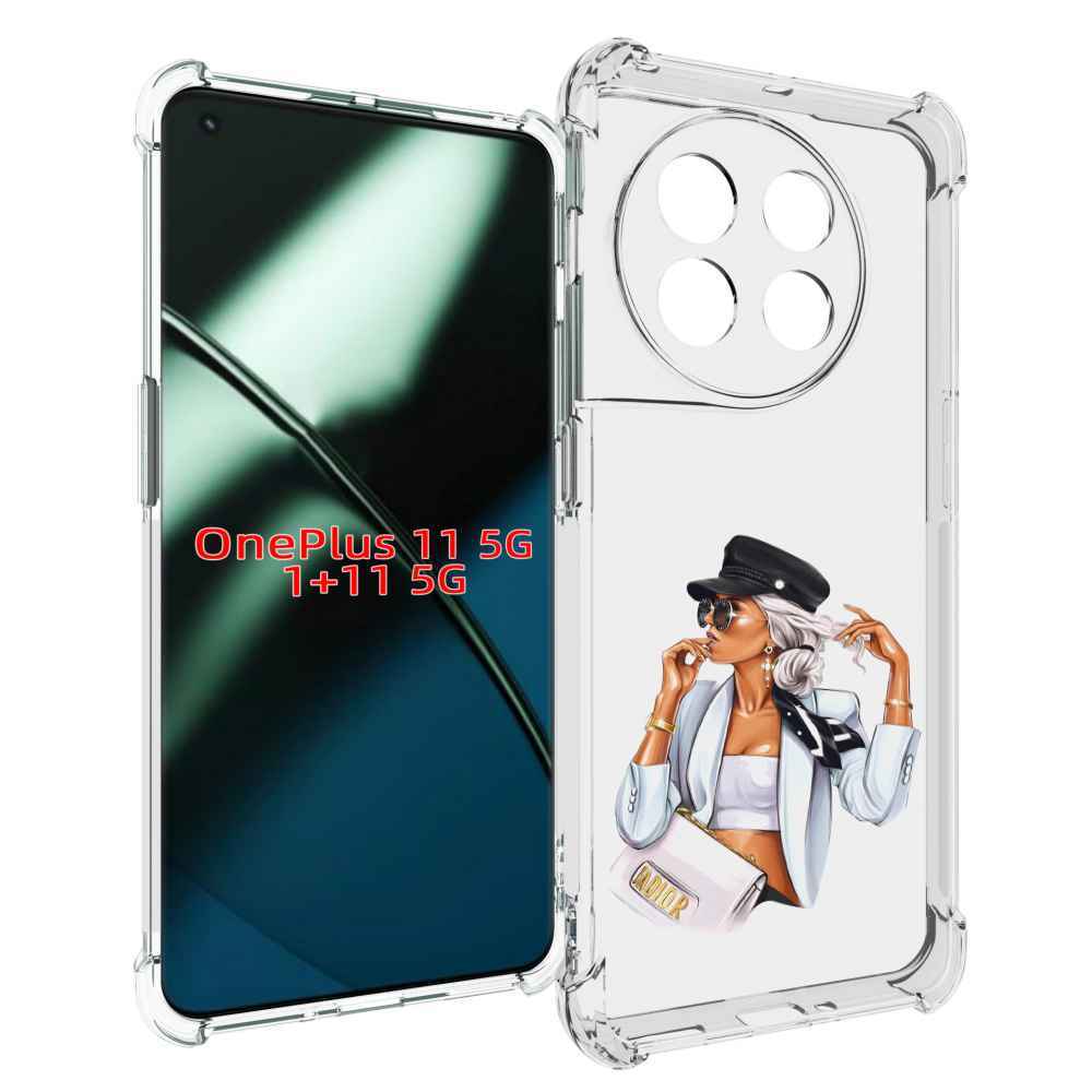 

Чехол MyPads девушка-в-белом-с-модной-сумочкой женский для OnePlus 11, Прозрачный, Tocco