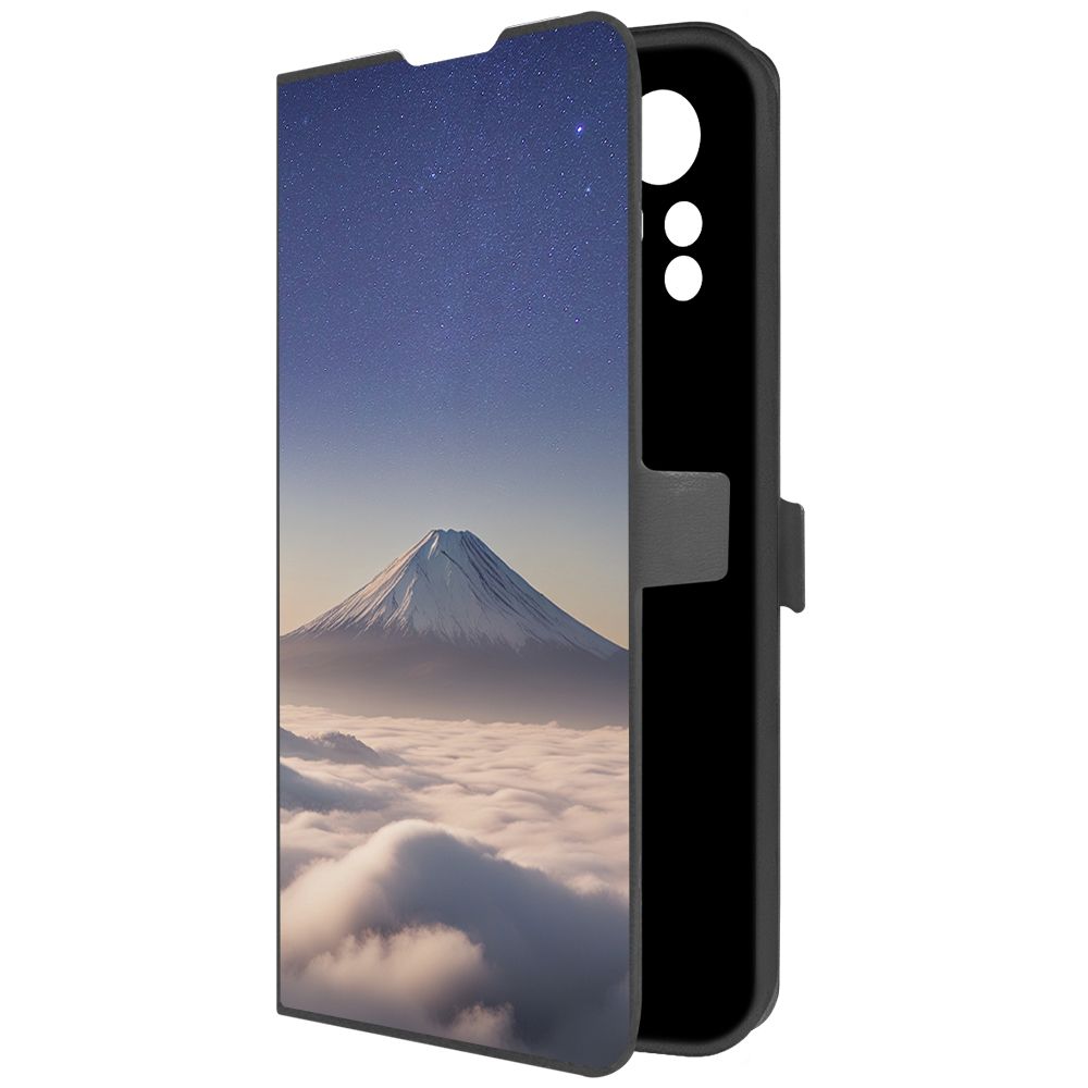 

Чехол-книжка Krutoff Eco Book для Xiaomi Redmi Note 12S Япония, Фудзияма (черный)