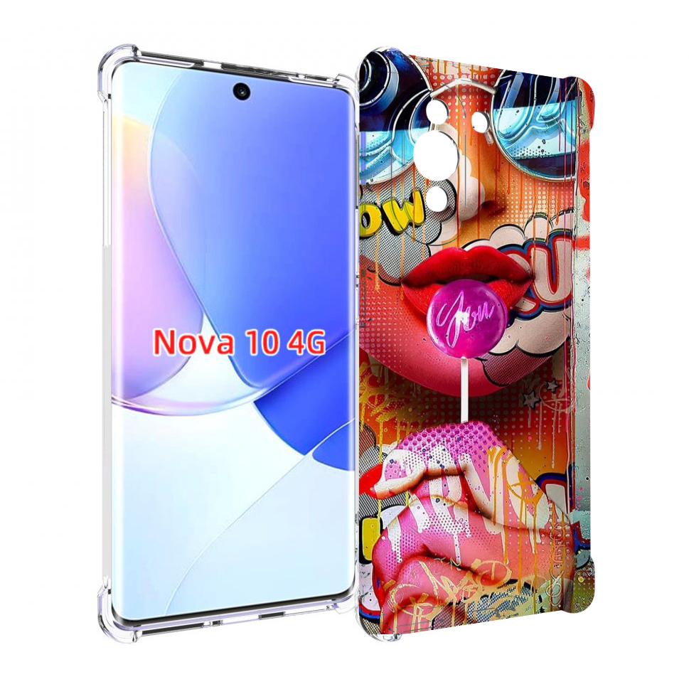 Чехол MyPads комикс-девушка женский для Huawei Nova 10
