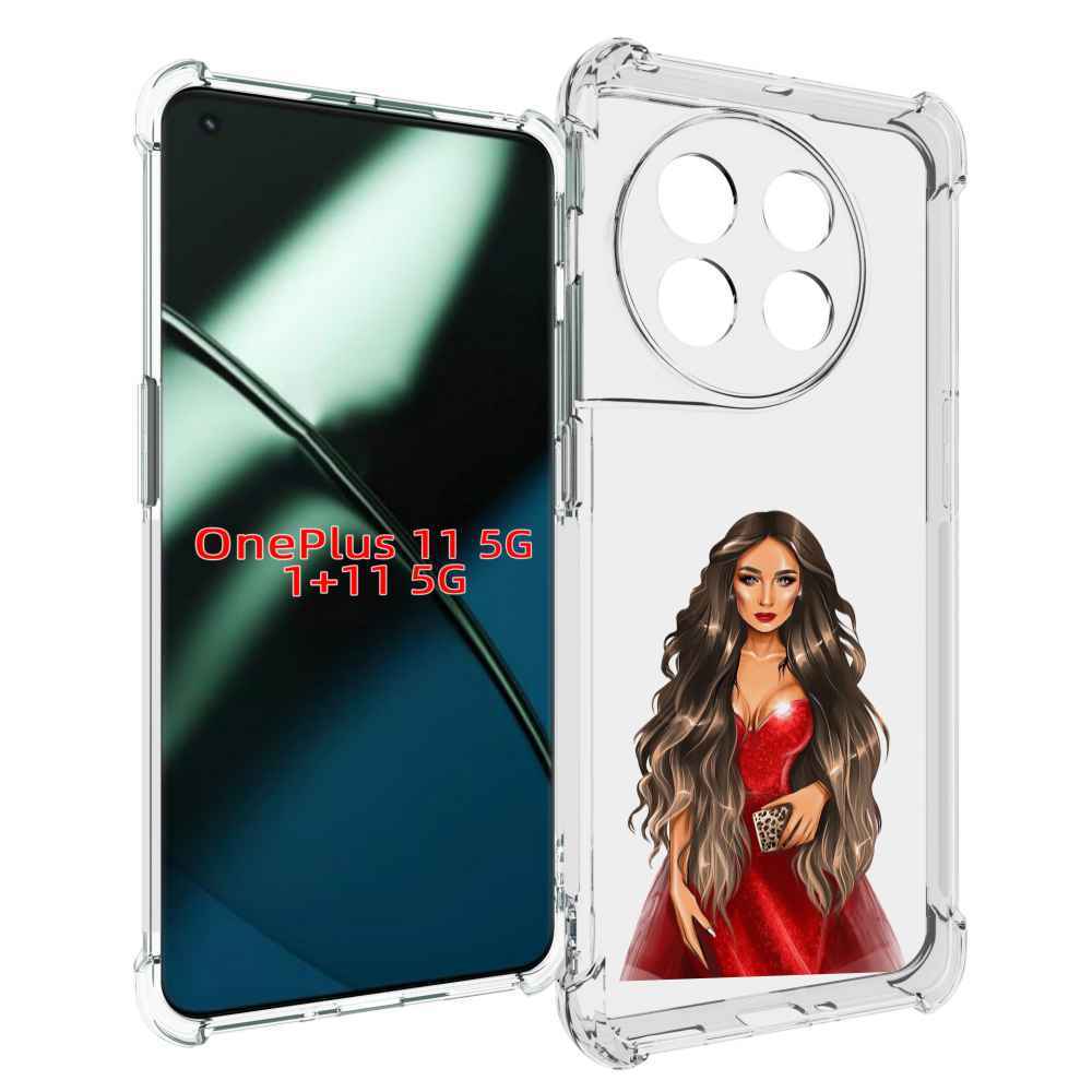 

Чехол MyPads девушка-в-вечернем-платье женский для OnePlus 11, Прозрачный, Tocco