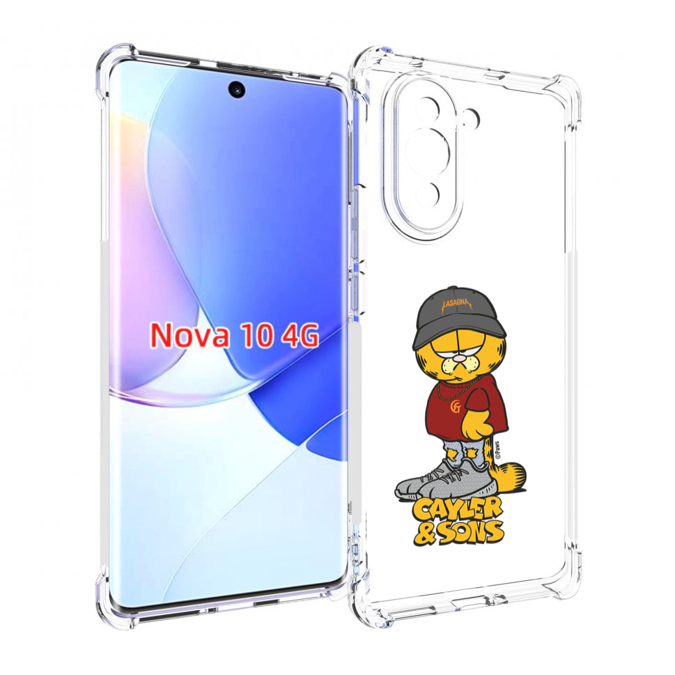 Чехол MyPads кот-в-кроссовках для Huawei Nova 10