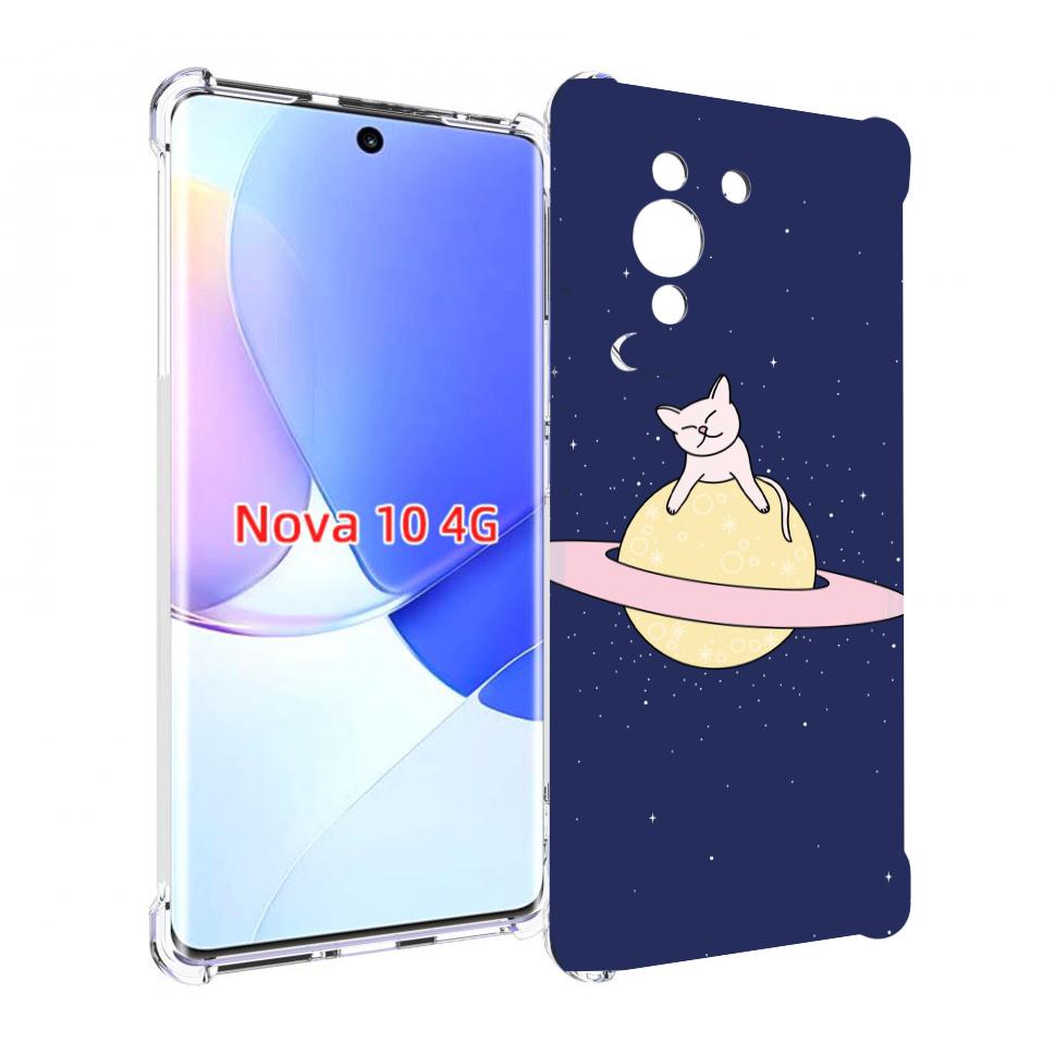 

Чехол MyPads котик на планете для Huawei Nova 10, Прозрачный, Tocco