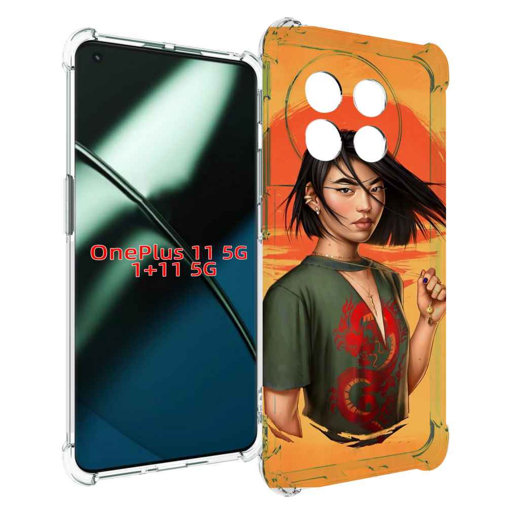 

Чехол MyPads девушка-в-оранжевом-фоне женский для OnePlus 11, Прозрачный, Tocco