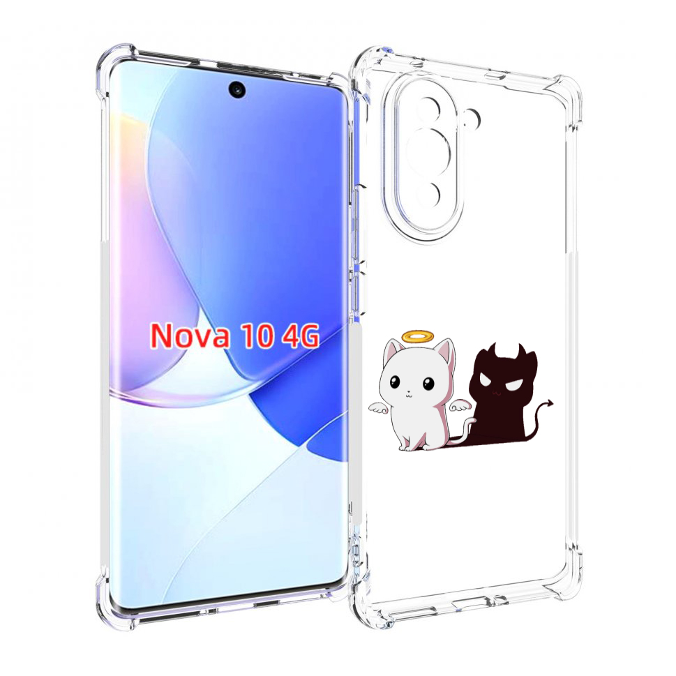

Чехол MyPads котик-с-злой-тенью для Huawei Nova 10, Прозрачный, Tocco
