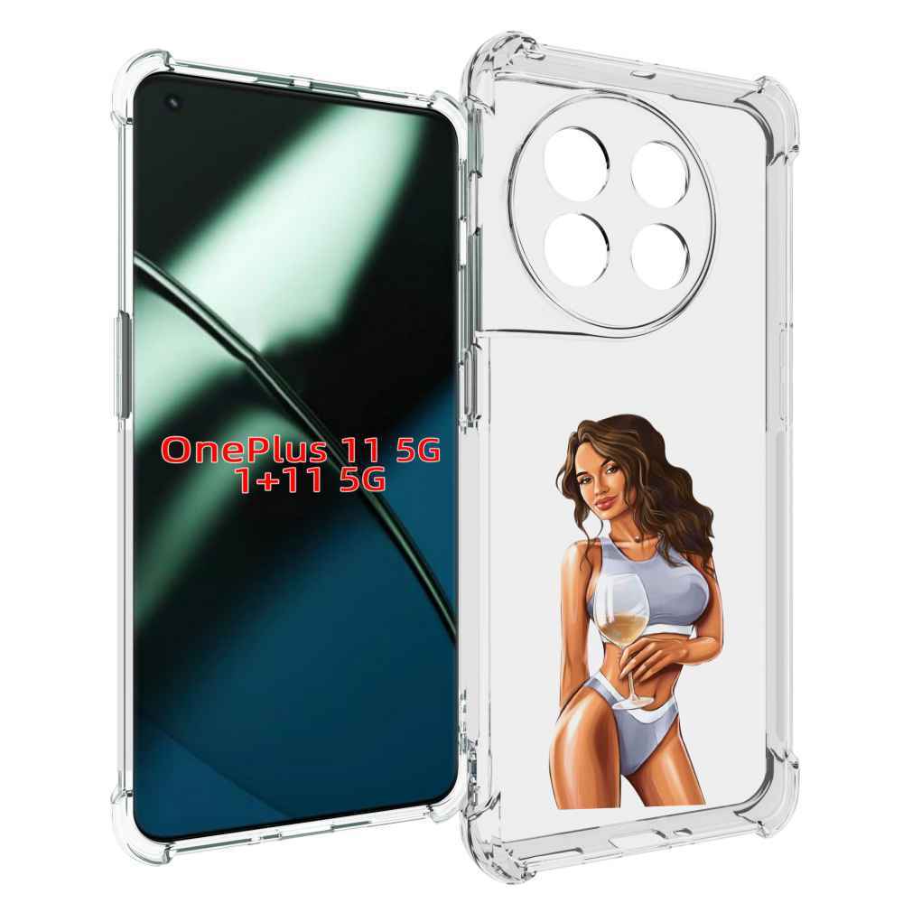 Чехол MyPads девушка-в-сером-купальнике- женский для OnePlus 11