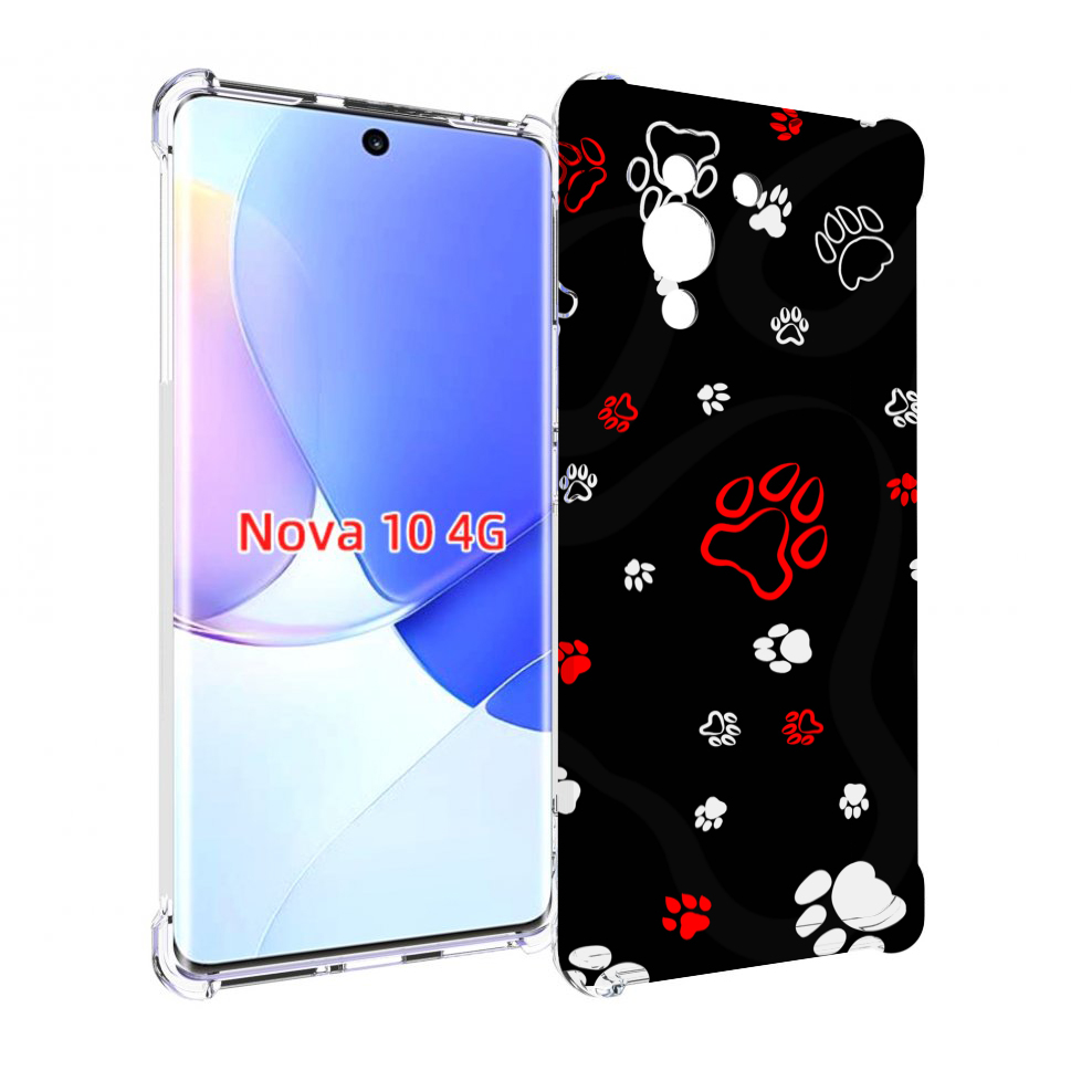 

Чехол MyPads кошачьи-лапки для Huawei Nova 10, Прозрачный, Tocco