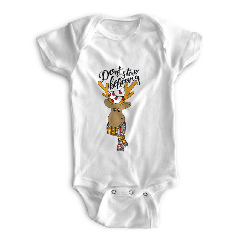 

Боди детское Printio Новый год белый р. 86, Новый год