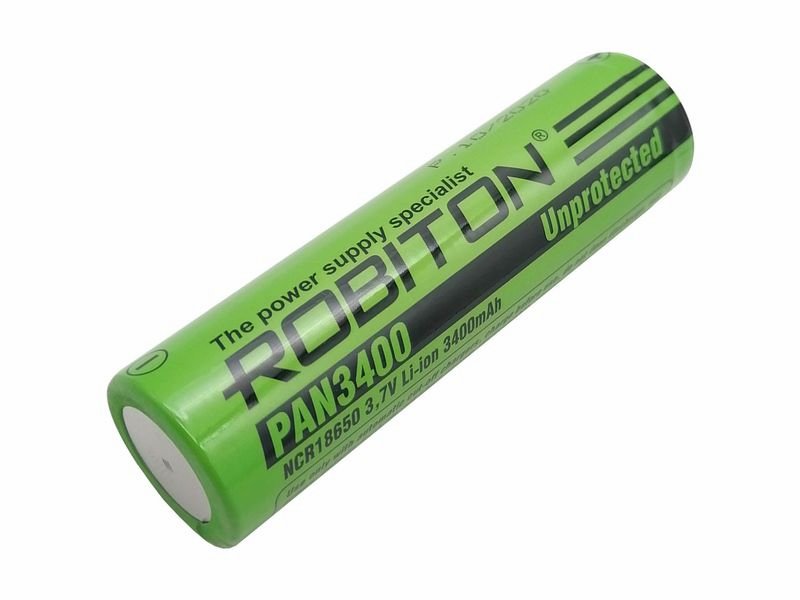 Аккумулятор Robiton 18650 (3400mAh) без защиты аккумулятор ni cd robiton 5000nc 5000 мач d sr2