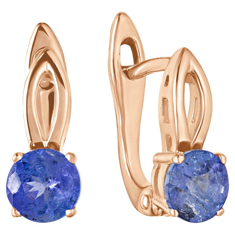

Серьги из серебра с танзанитом LAZURIT-ONLINE 8153RG, 8153RG