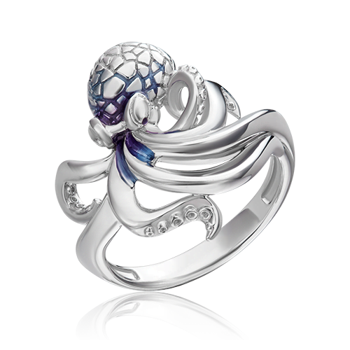 

Кольцо из серебра р. 19,5 PLATINA jewelry 01-5486-00-000-0200-68_p, эмаль, 01-5486-00-000-0200-68_p