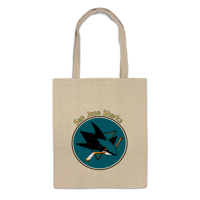 

Сумка-шоппер Printio San jose sharks бежевая, Бежевый, San jose sharks