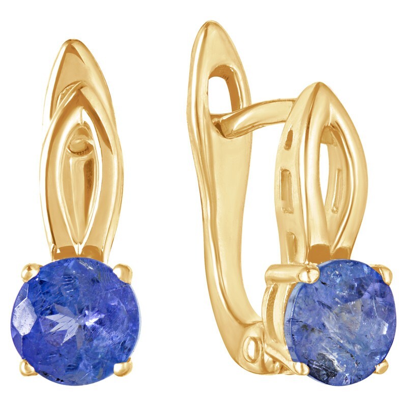 

Серьги из серебра с танзанитом LAZURIT-ONLINE 8153YG, 8153YG