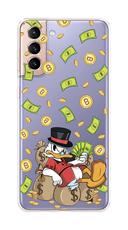 

Чехол на Samsung Galaxy S21 Plus "Скрудж Макдак в красном", Красный;черный;коричневый;прозрачный, 2102150-1