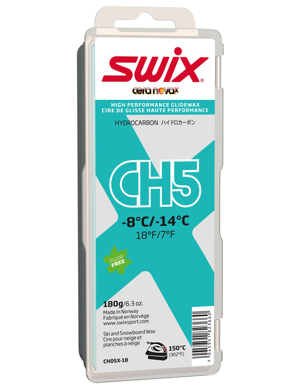 фото Парафин swix ch5x-18 (-8/-14) 180 гр.