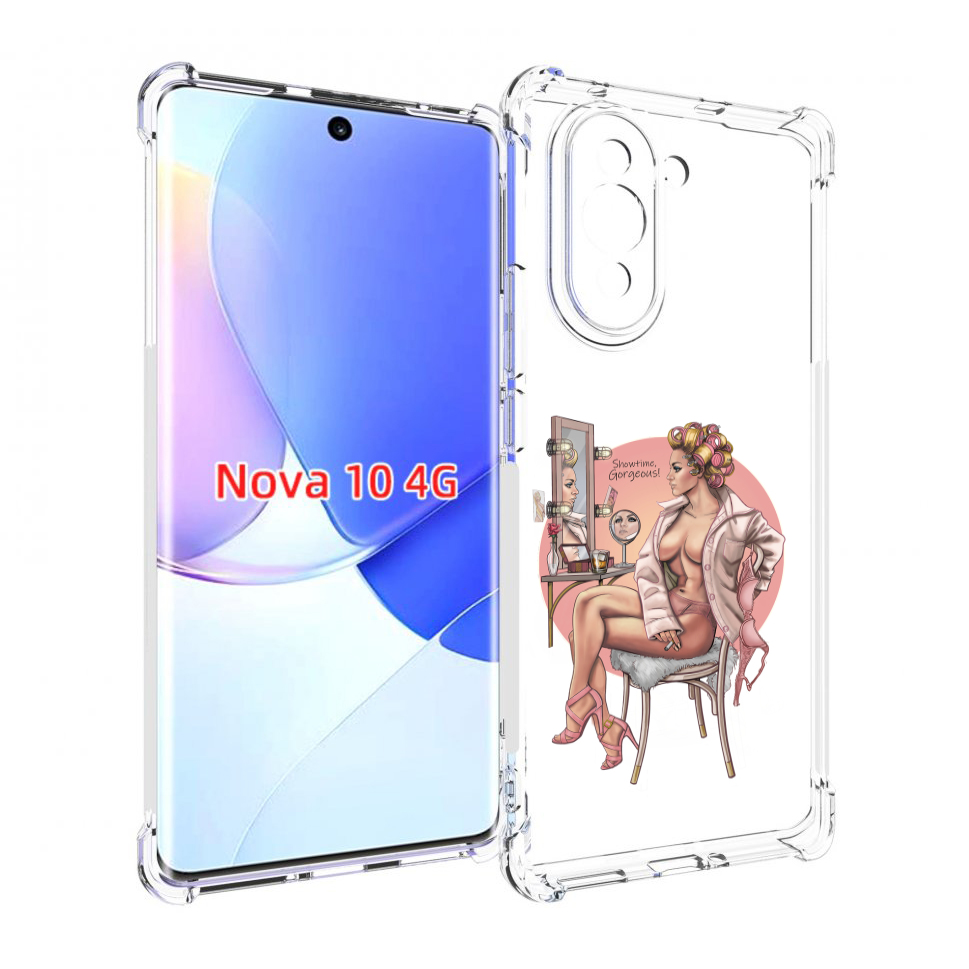 

Чехол MyPads красивая-девушка-с-зеркалом женский для Huawei Nova 10, Прозрачный, Tocco