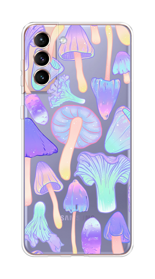 

Чехол на Samsung Galaxy S21 Plus "Пастельные грибы", Фиолетовый;голубой, 2102150-1