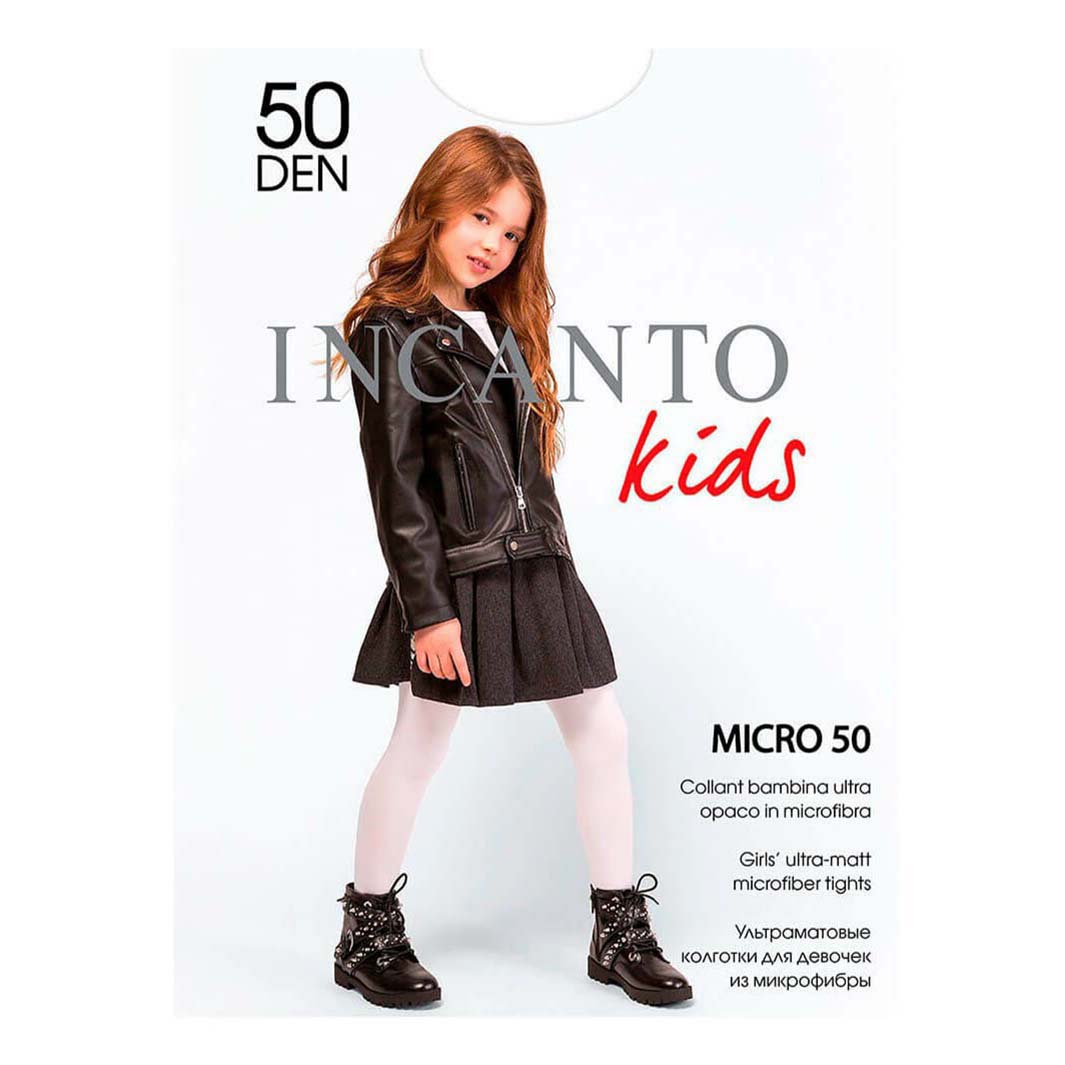 

Колготки детские Incanto Kids полиамид белые 50 den р 116-122