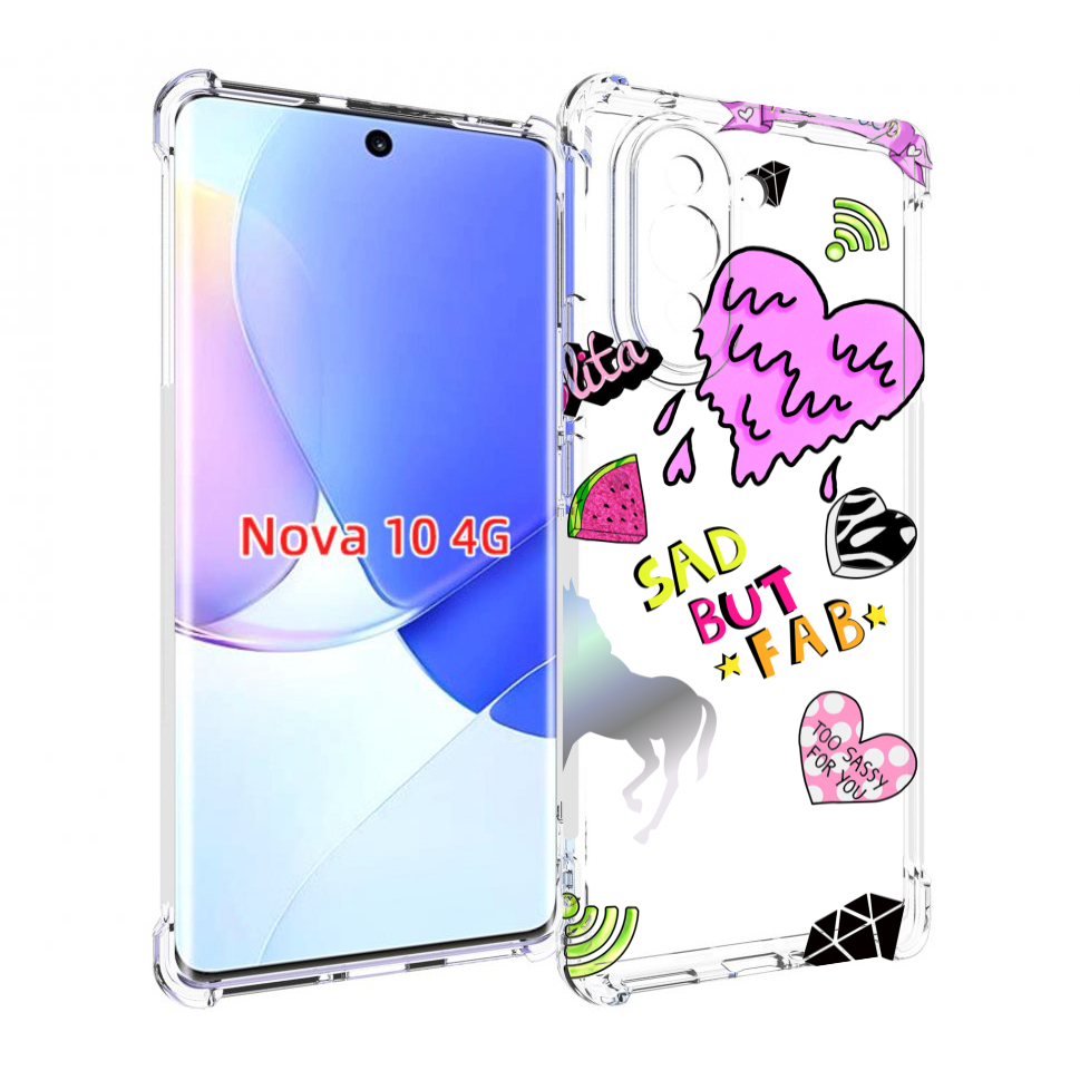

Чехол MyPads красивые-смайлики для Huawei Nova 10, Прозрачный, Tocco