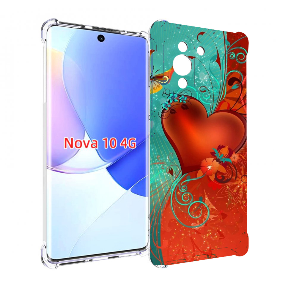 

Чехол MyPads красивые-яркие-сердечки для Huawei Nova 10, Прозрачный, Tocco