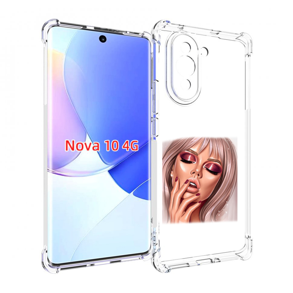 Чехол MyPads красивый-портрет-девушки женский для Huawei Nova 10