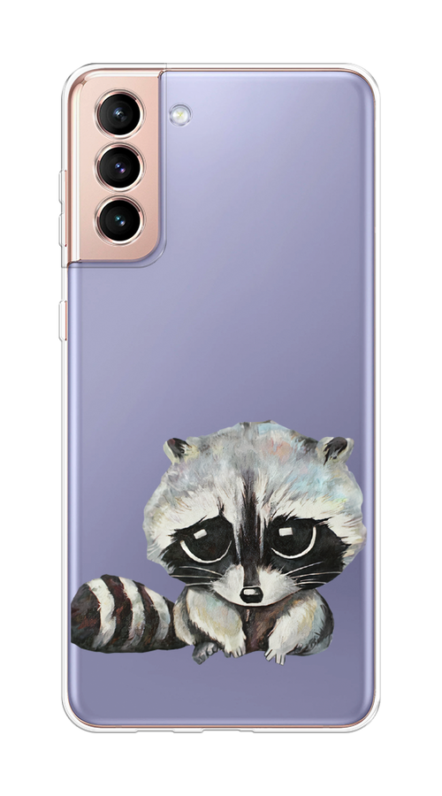 

Чехол на Samsung Galaxy S21 Plus "Большеглазый енот", Серый;черный;прозрачный, 2102150-1