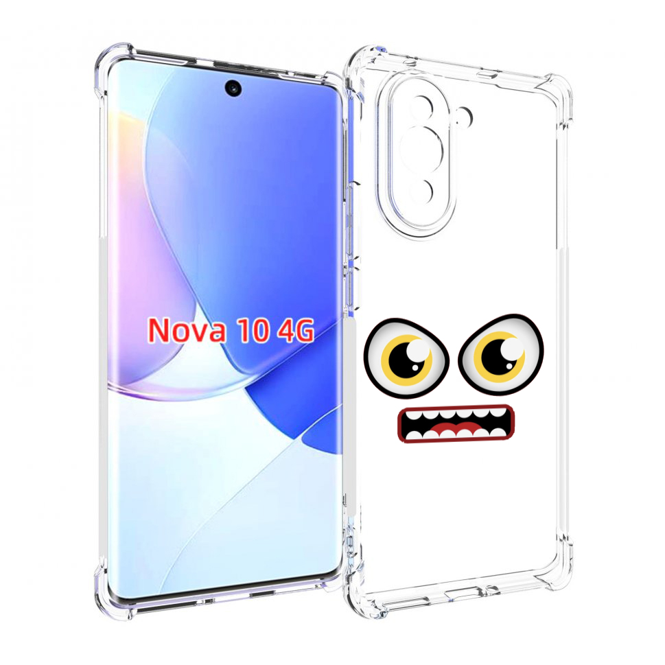 

Чехол MyPads красный злой смайлик для Huawei Nova 10, Прозрачный, Tocco