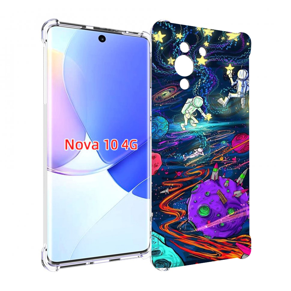 

Чехол MyPads красочный космос для Huawei Nova 10, Прозрачный, Tocco