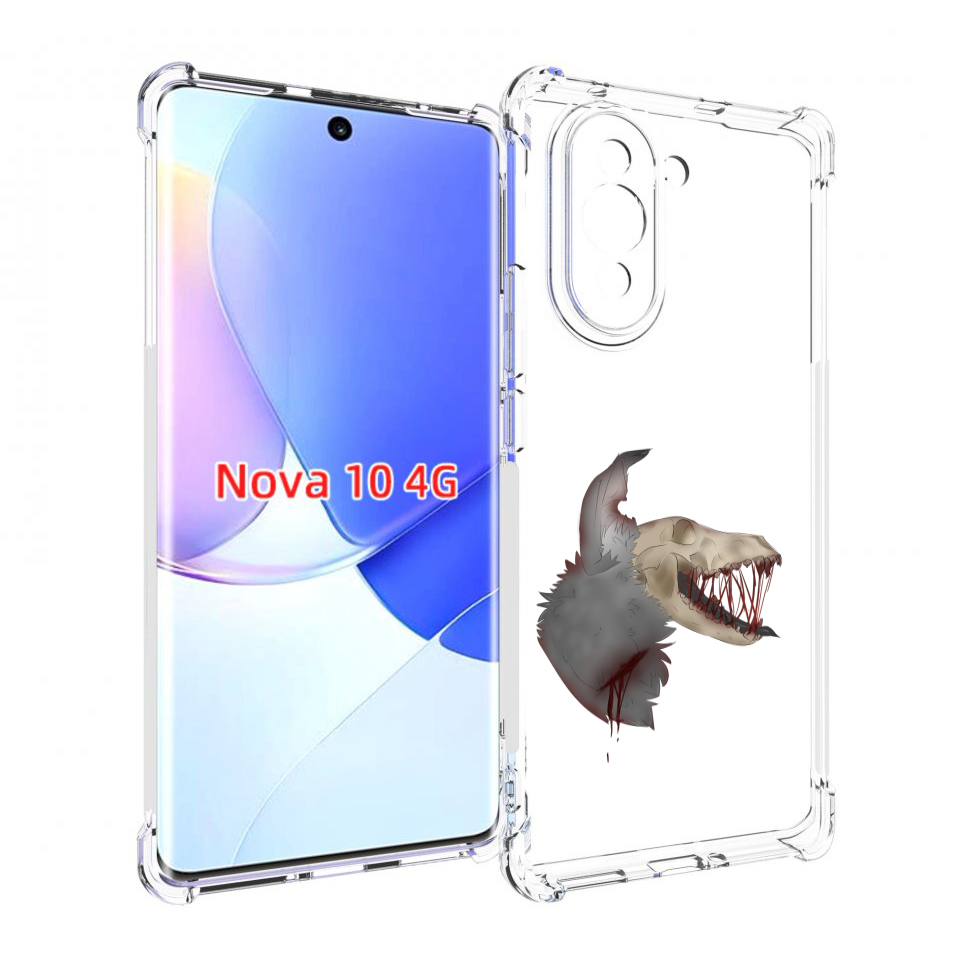 

Чехол MyPads кровавый-череп для Huawei Nova 10, Прозрачный, Tocco