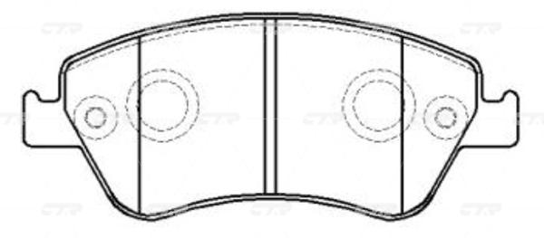 

Тормозные колодки Ctr GK1067