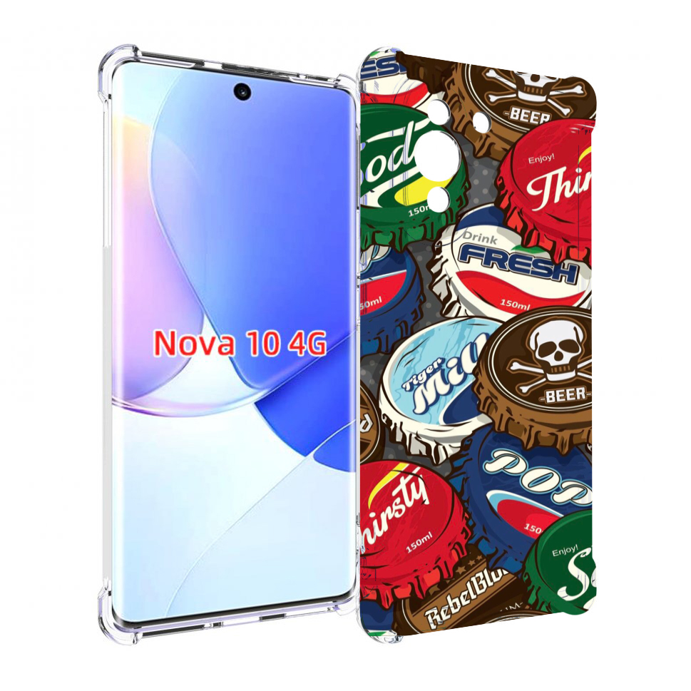 

Чехол MyPads крышки от баночек для Huawei Nova 10, Прозрачный, Tocco