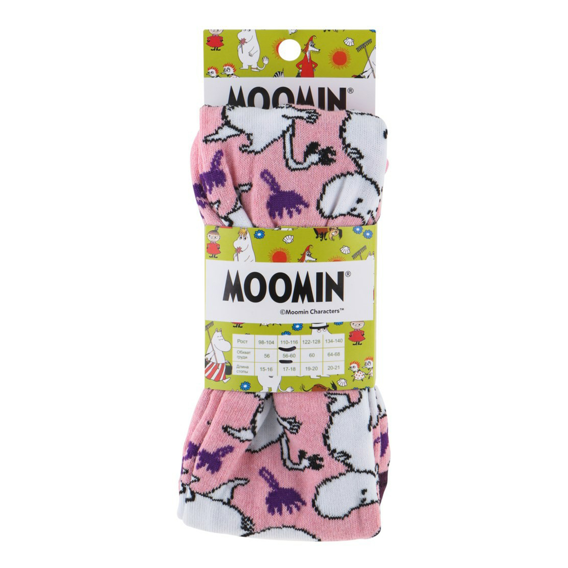 

Колготки детские Moomin Characters хлопок р 98-140, Розовый, 21565828