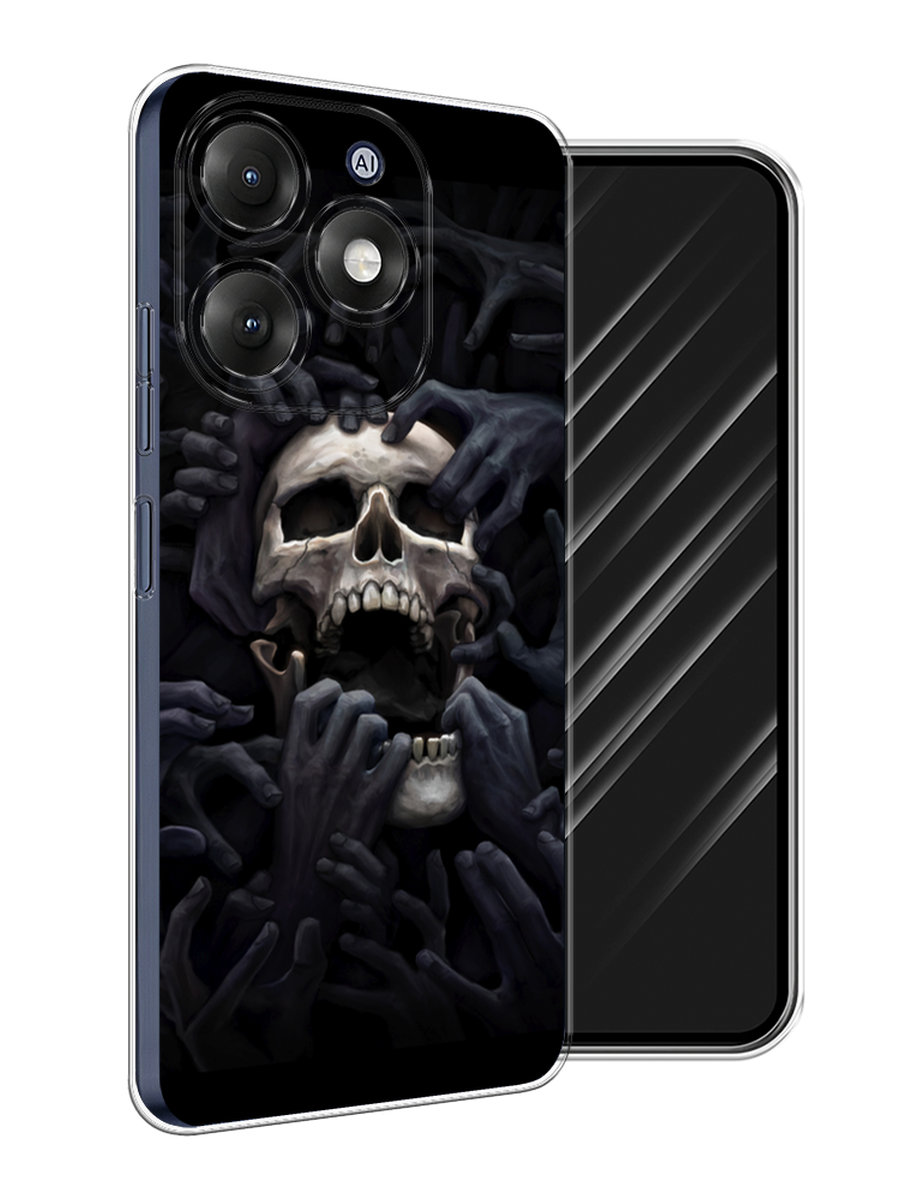 

Чехол Awog на Itel A70 "Череп 29", Черный;серый, 3201750-1