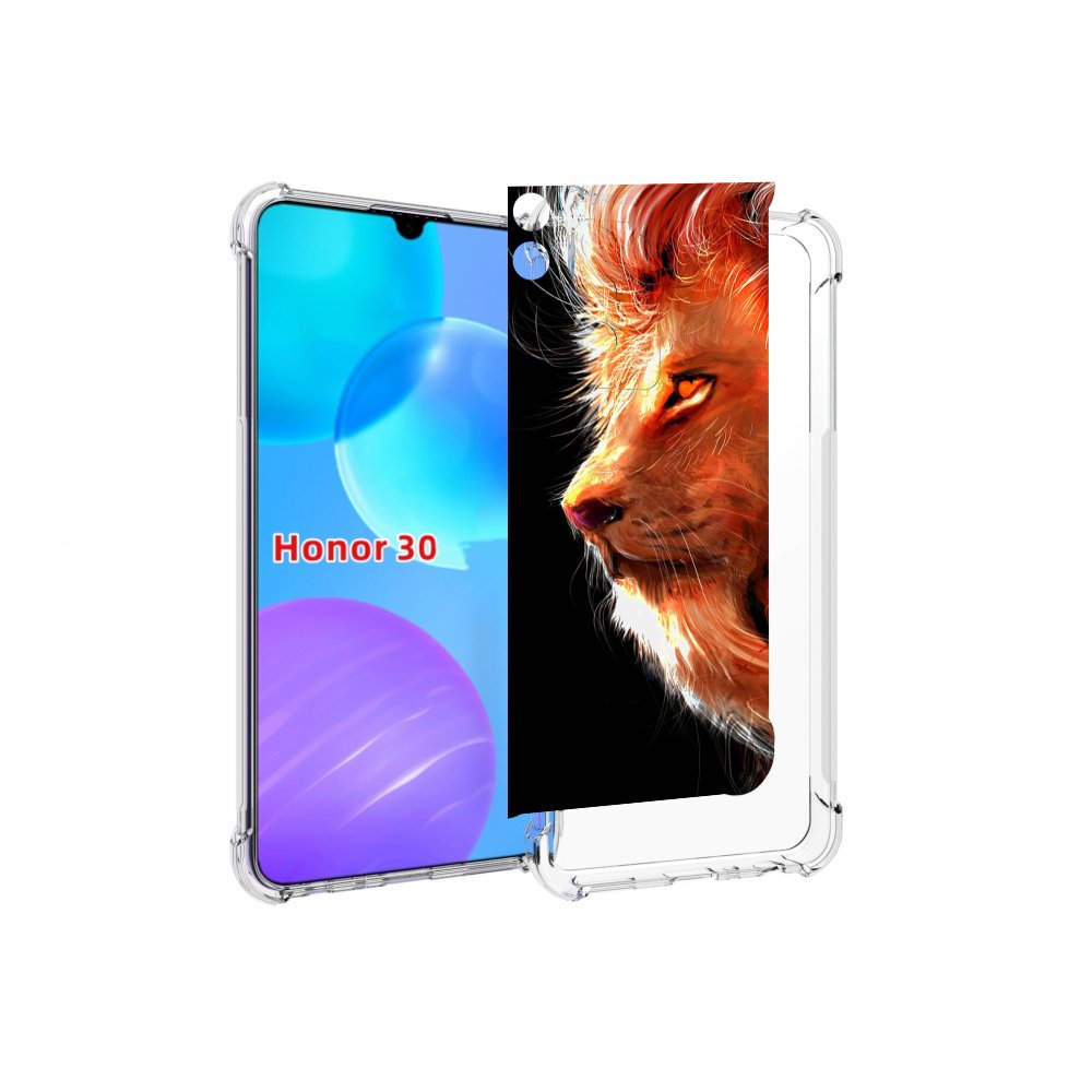 

Чехол MyPads Арт-рисунок-льва мужской для Huawei Honor 30 Lite, Tocco