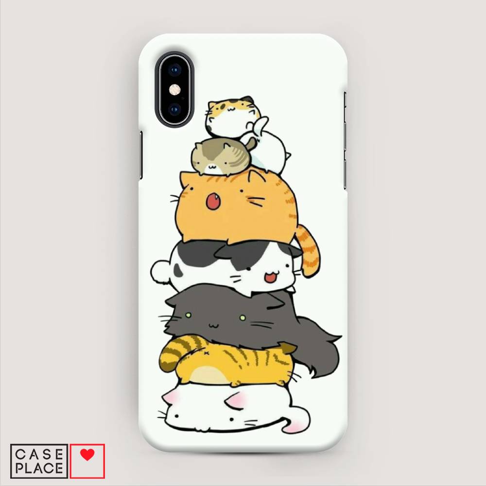 

Пластиковый чехол "Бутерброд из котиков" на Apple iPhone XS (10S), 11820-7