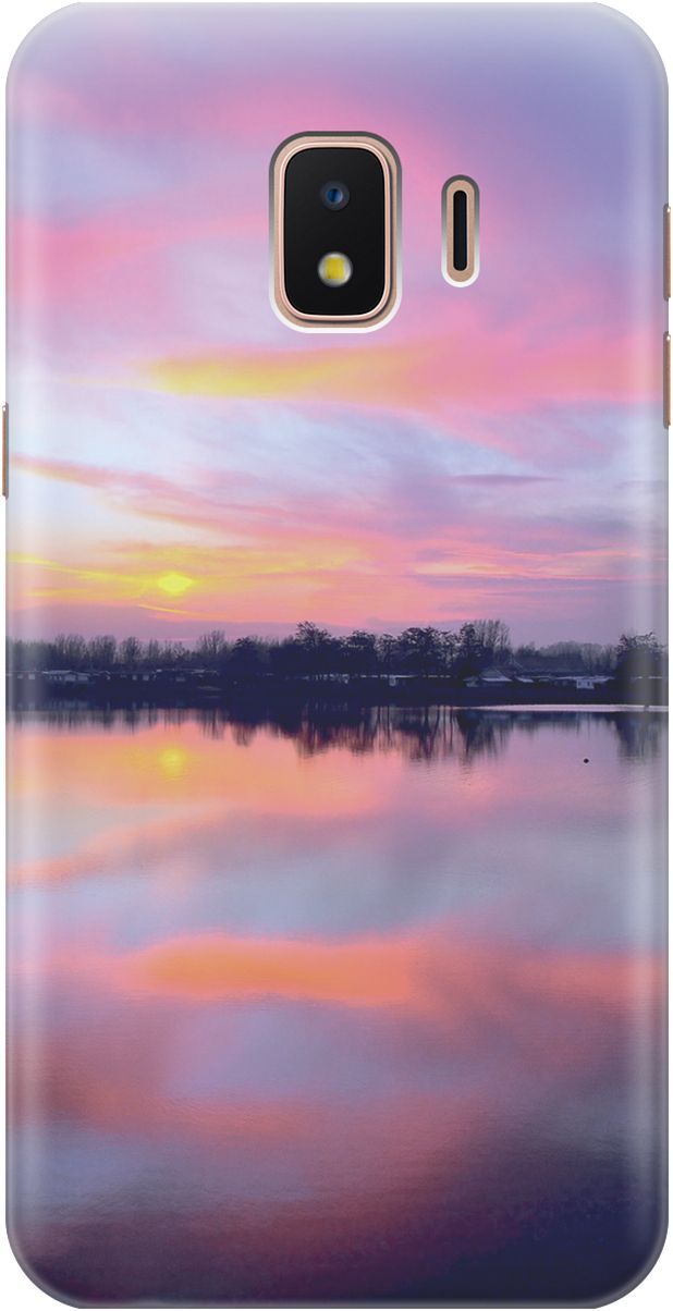 

Чехол на Samsung Galaxy J2 Core с принтом "Зарево над рекой", Голубой;фиолетовый, 2310