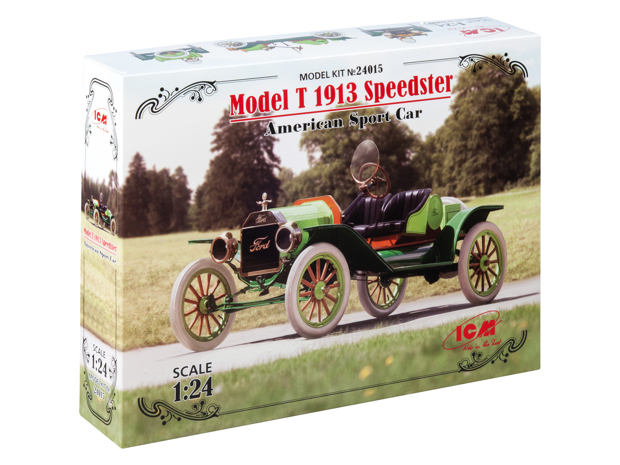 

Сборная модель ICM 1/24 Model T 1913 "Спидстер", Американский спортивный автомобиль 24015