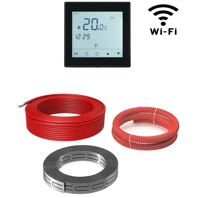 

Греющий кабель Vimarr 541L500KS28-220B-M1-52 28м с WiFi сенсорным терморегулятором, L