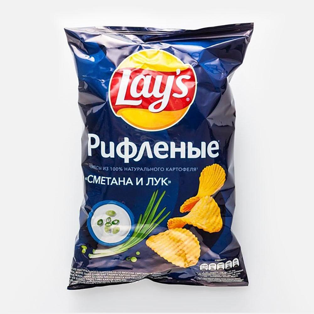 фото Чипсы lay's со вкусом сметаны и лука, 81 г