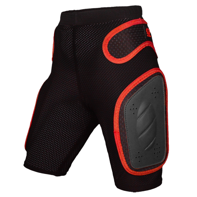 фото Защитные детские шорты los raketos armor ckp-001 black red, xxs