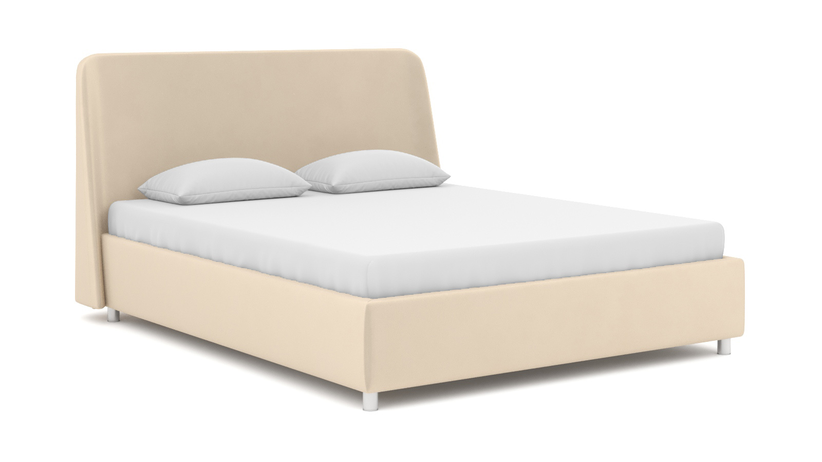 

Кровать Аскона с ПМ Friza Тк. Sky Velvet 21 160х200, Белый, Friza (Фриза)