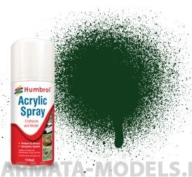 фото Ad6003 краска акриловая no 3 брайншвейгский зеленый - modellers spray 150 ml humbrol