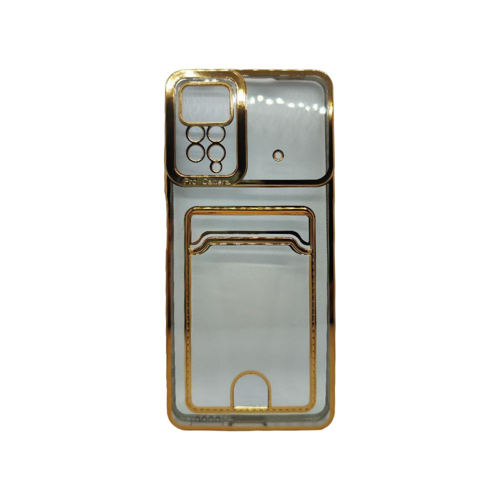 фото Чехол силиконовый прозрачный с защитой и кармашком для xiaomi redmi note 11 pro 4g бронза nobrand