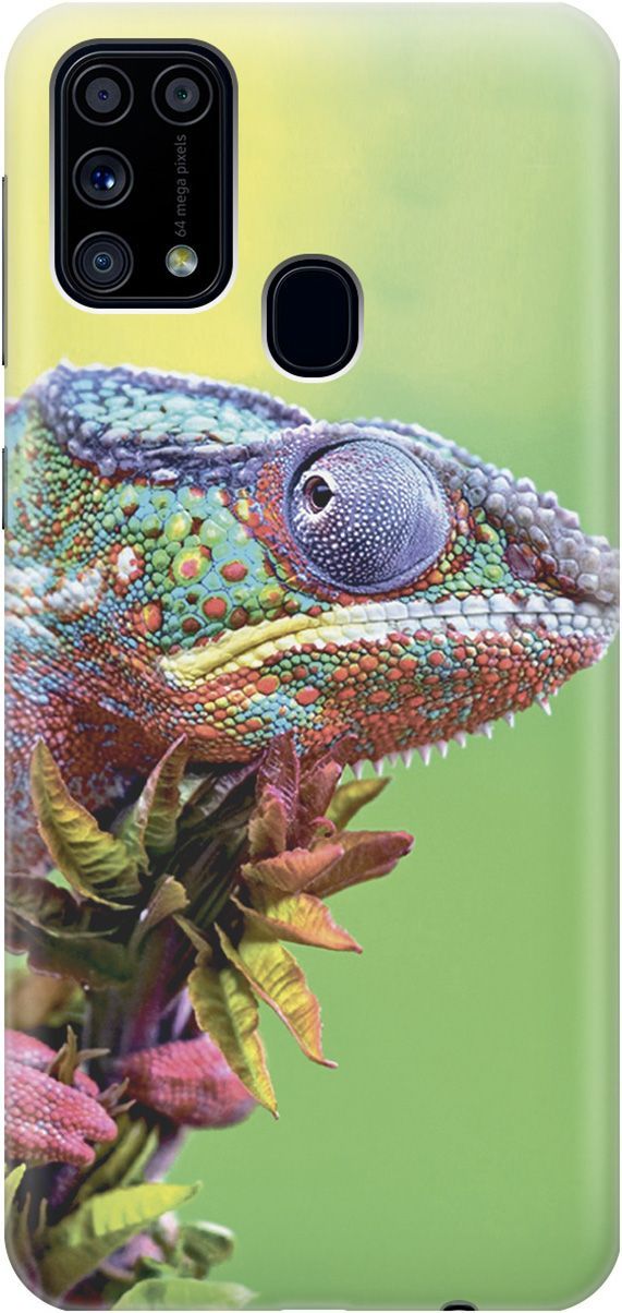 

Силиконовый чехол на Samsung Galaxy M31 с принтом "Разноцветный хамелеон", Желтый;зеленый, 2316