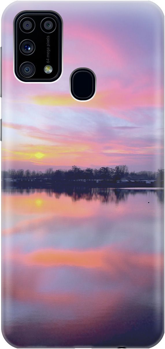 

Силиконовый чехол на Samsung Galaxy M31 с принтом "Зарево над рекой", 2316