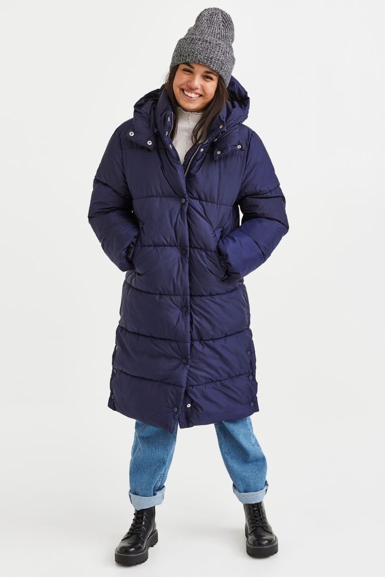 Пальто детское H&M 1093681, цвет темно-синий, размер 152 (доставка из-за рубежа)