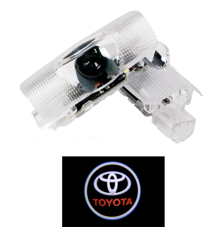 Светодиодная подсветка дверей LUMLEDIO с лого TOYOTA в дверь автомобиля SL-GY-TY2-TOY1