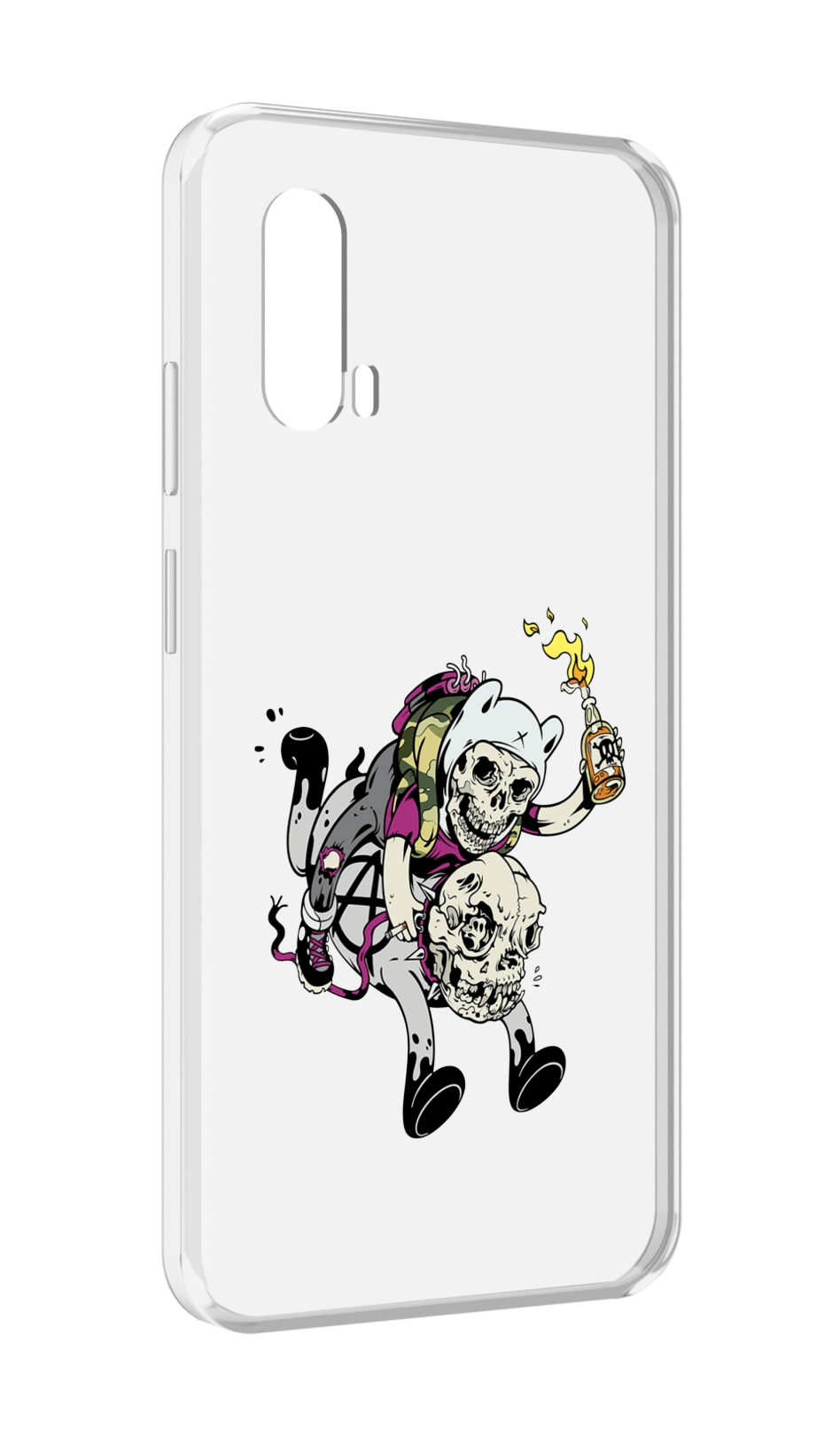 

Чехол MyPads время приключений скелеты для Blackview BV7100, Прозрачный, Tocco