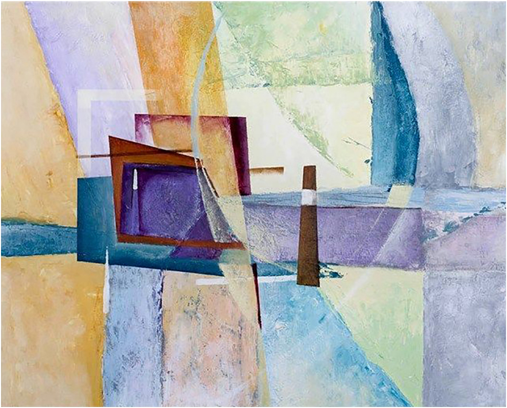 

Картина на холсте с подрамником ХитАрт Квадраты 40x33 см, 580